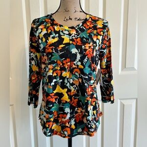 Westbound petite Floral Print Women's Top - Multicolor nwt